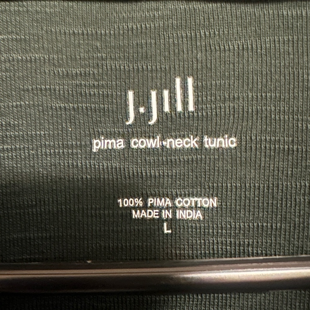 J. Jill Hunter Green Cowl Neck Tunic Shirt - Picture 4 of 5